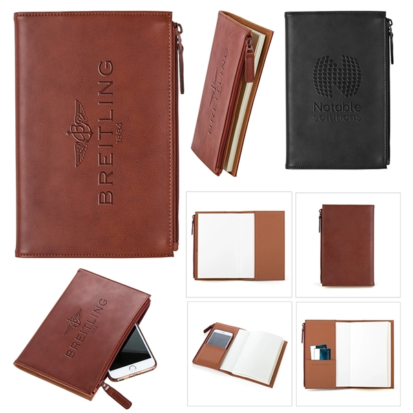 80-page notebook with PU/split leather outer and suede inner cover as... from ASI 88060 Snugz/USA Inc / Sweda®