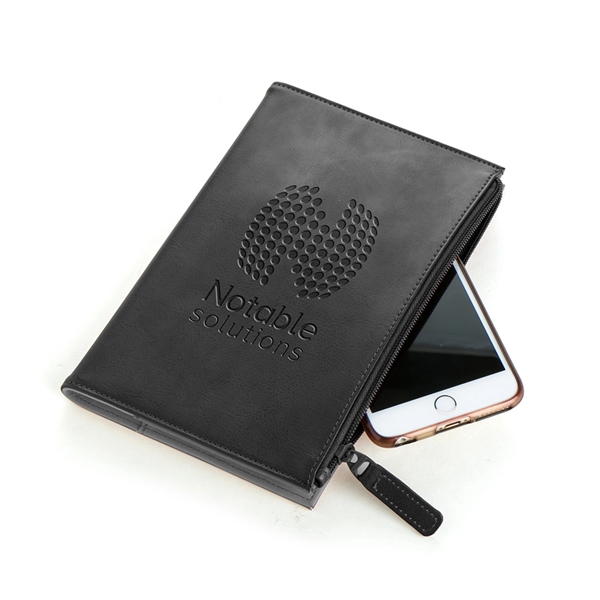 80-page notebook with PU/split leather outer and suede inner cover as... from ASI 88060 Snugz/USA Inc / Sweda®