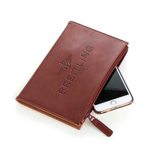 80-page notebook with PU/split leather outer and suede inner cover as... from ASI 88060 Snugz/USA Inc / Sweda®