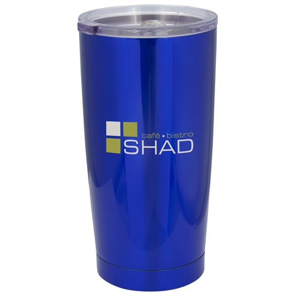 Stainless steel vacuum double wall tumbler. Anti-splash transparent lid with sliding... from ASI 42920 Busrel Inc