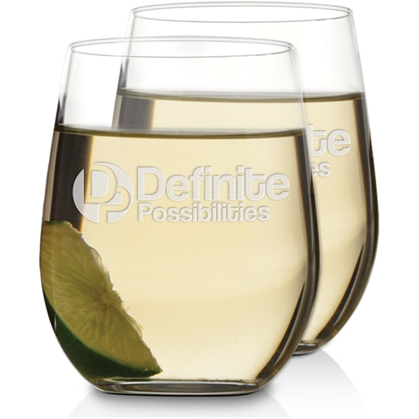 Set of two, 11.25 oz. stemless Chardonnay wine glasses.... from ASI 71920 Moderne Glass Company Inc / Glass America®