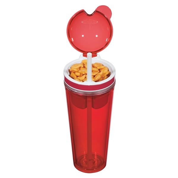 16 Oz. Snack Attack Tumbler. AS Material.  Screw On, Spill-Resistant... from ASI 61125 Hit Promotional Products / Hit (R)