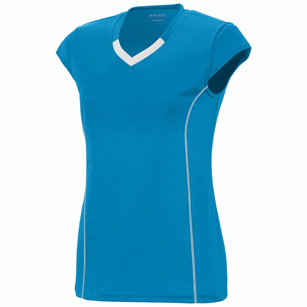 Ladies' polyester jersey with set-in cap sleeves.... from ASI 37461 Augusta Sportswear