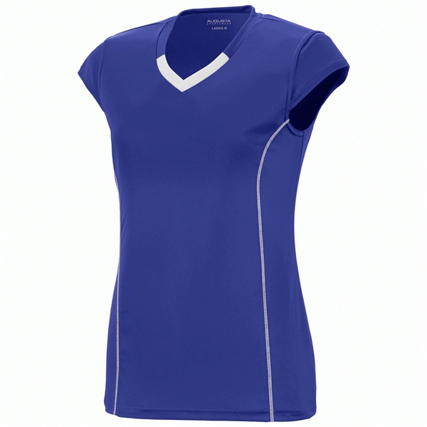 Ladies' polyester jersey with set-in cap sleeves.... from ASI 37461 Augusta Sportswear