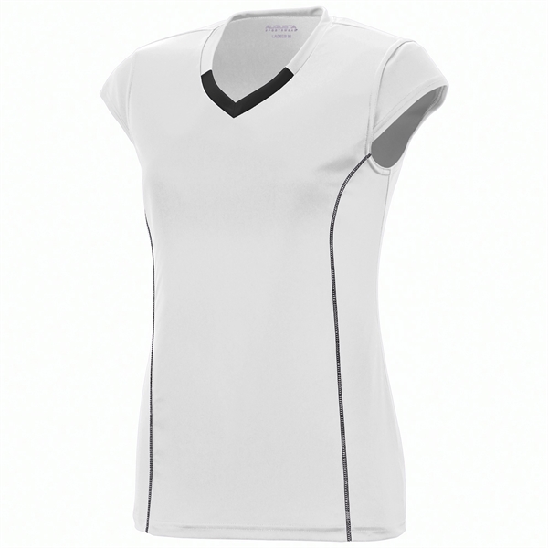 Ladies' polyester jersey with set-in cap sleeves.... from ASI 37461 Augusta Sportswear