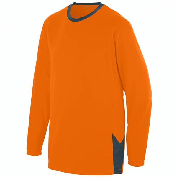 Long sleeve jersey made of 100% polyester wicking knit with a... from ASI 37461 Augusta Sportswear