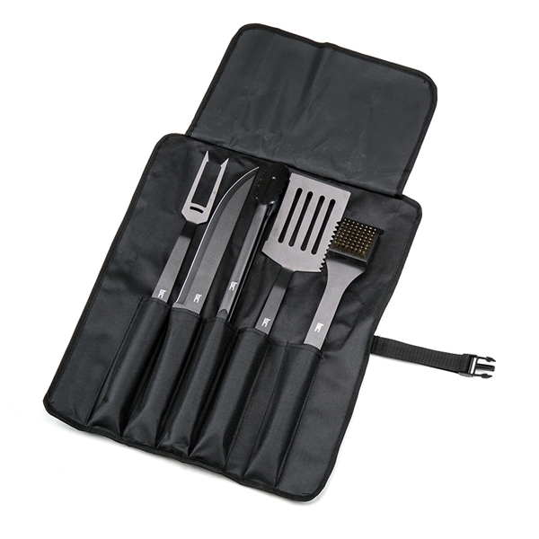 6-piece BBQ grill set with tongs, a fork, knife, spatula, and... from ASI 88060 Snugz/USA Inc / Sweda®