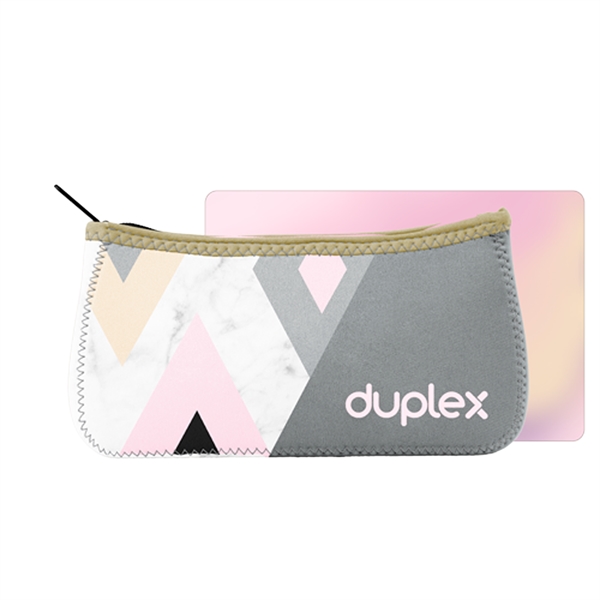 High quality neoprene pouch with a zipper closure and sublimated imprint... from ASI 74710 Numo