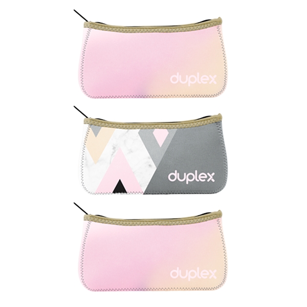 High quality neoprene pouch with a zipper closure and sublimated imprint... from ASI 74710 Numo