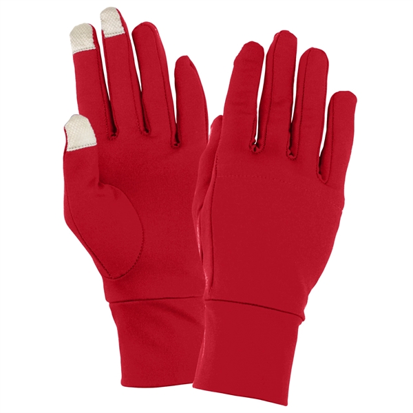 Adult sized gloves with metallic dobby tech tips that are sold... from ASI 37461 Augusta Sportswear