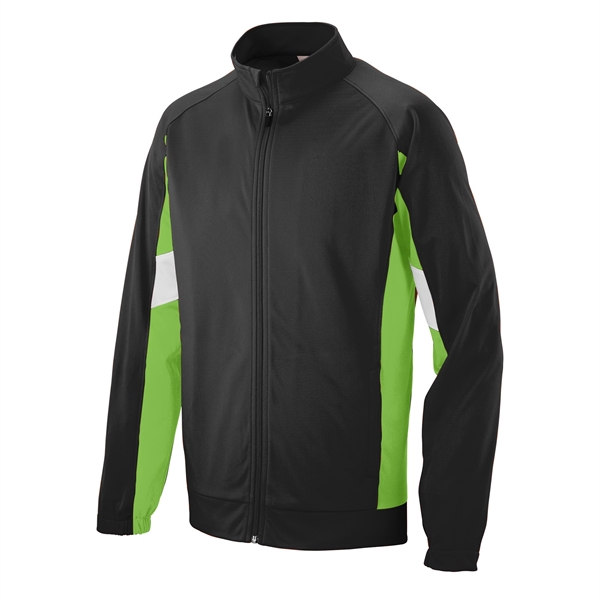Adult jacket made of heavyweight polyester with contrast inserts and side... from ASI 37461 Augusta Sportswear