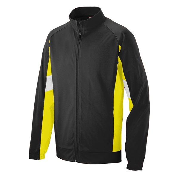 Adult jacket made of heavyweight polyester with contrast inserts and side... from ASI 37461 Augusta Sportswear