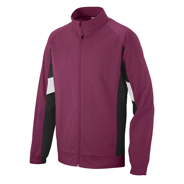 Adult jacket made of heavyweight polyester with contrast inserts and side... from ASI 37461 Augusta Sportswear