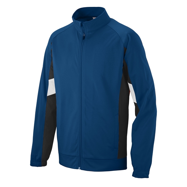 Adult jacket made of heavyweight polyester with contrast inserts and side... from ASI 37461 Augusta Sportswear