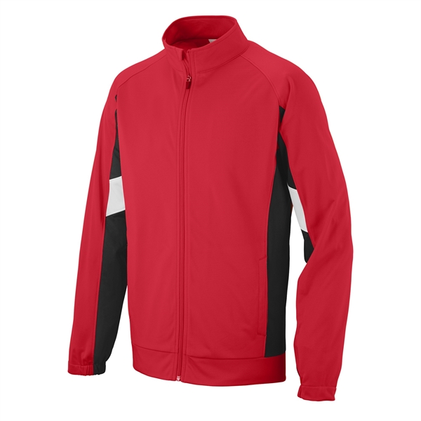 Adult jacket made of heavyweight polyester with contrast inserts and side... from ASI 37461 Augusta Sportswear
