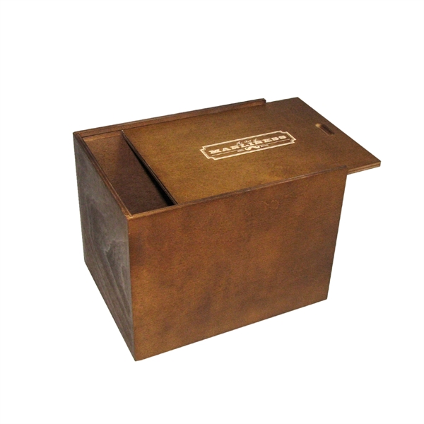 This wooden box with a slide lid offers neat and quick... from ASI 88156 Solid Dimensions Inc / Solid Dimensions Line