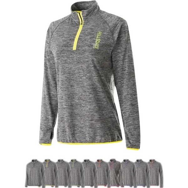 Ladies' long sleeve top with raglan sleeves, 1/4 zip neckline, and... from ASI 37461 Augusta Sportswear / Holloway® Holloway Sportswear