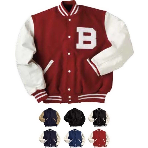 Award varsity jacket made of 24 oz. Melton wool with vinyl... from ASI 37461 Augusta Sportswear / Holloway® Holloway Sportswear