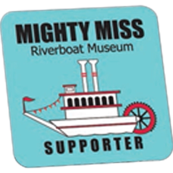 5" x 5" square shaped clear polyester decal with ultra removable... from ASI 56950 Gill Studios Inc / Gill-Line®