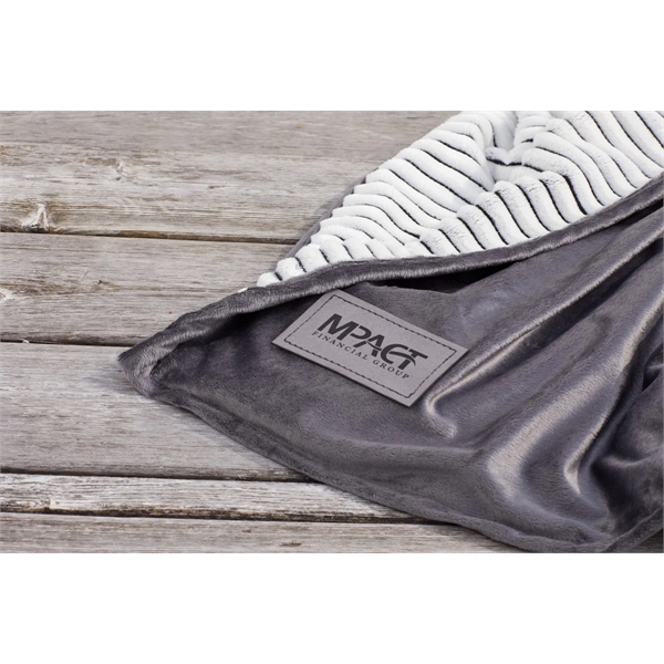 Regency Striped Blanket made of micro plush/brushed velvet in a light... from ASI 91605 Towel Specialties / Cobblestone Mills