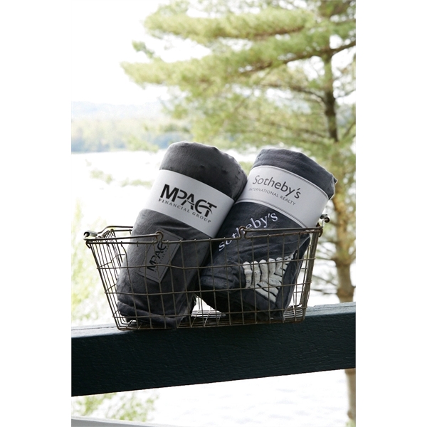 Regency Striped Blanket made of micro plush/brushed velvet in a light... from ASI 91605 Towel Specialties / Cobblestone Mills