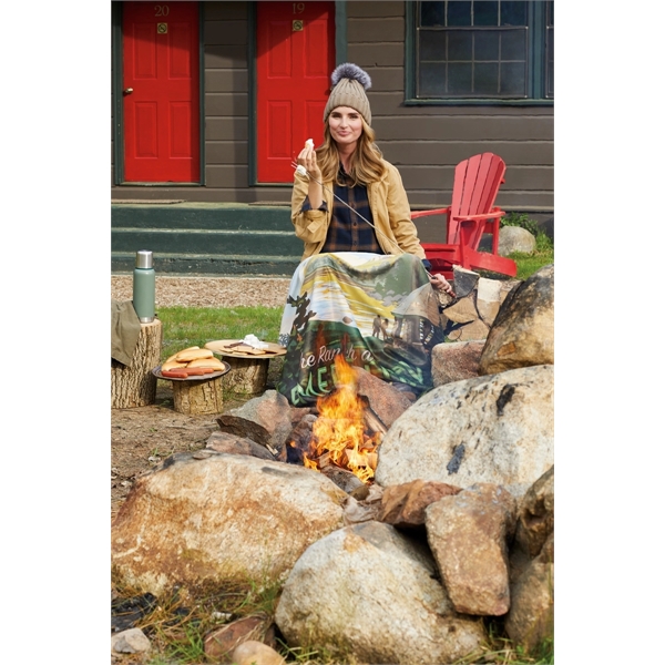 Mansfield Sherpa Blanket packaged in a reusable tote bag.... from ASI 91605 Towel Specialties / Cobblestone Mills