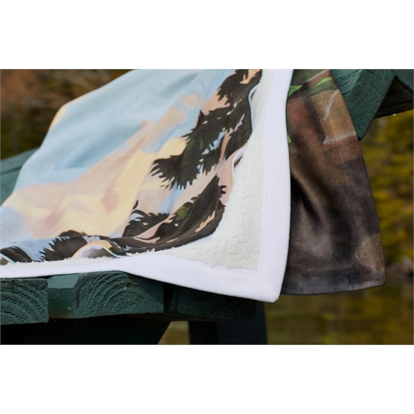 Mansfield Sherpa Blanket packaged in a reusable tote bag.... from ASI 91605 Towel Specialties / Cobblestone Mills