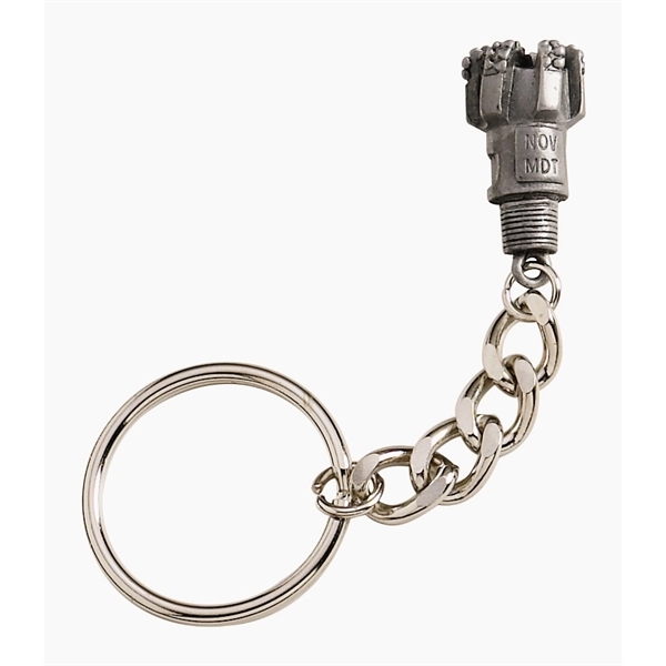 Modifiable design 6-blade style cast drill bit key tag in antique... from ASI 68760 Marken Industries / Marken