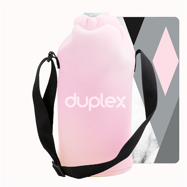 11.375" x 5.25" neoprene growler holder with drawstring strap and hook... from ASI 74710 Numo / NUMO