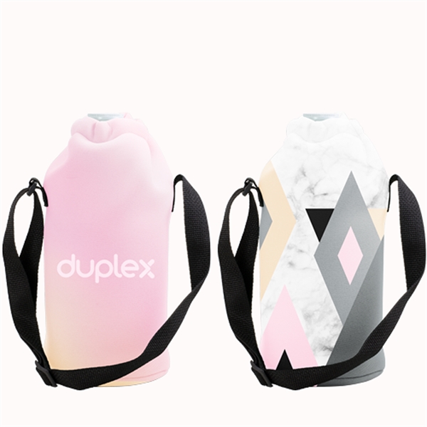 11.375" x 5.25" neoprene growler holder with drawstring strap and hook... from ASI 74710 Numo / NUMO