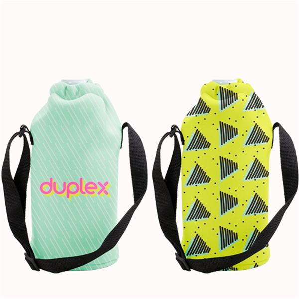 11.375" x 5.25" neoprene growler holder with drawstring strap and hook... from ASI 74710 Numo / NUMO