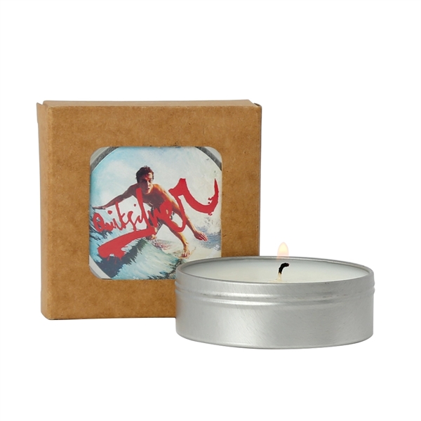 Kraft window box holding a 2 oz. scented candle in a... from ASI 88060 Snugz/USA Inc / SnugZ USA®