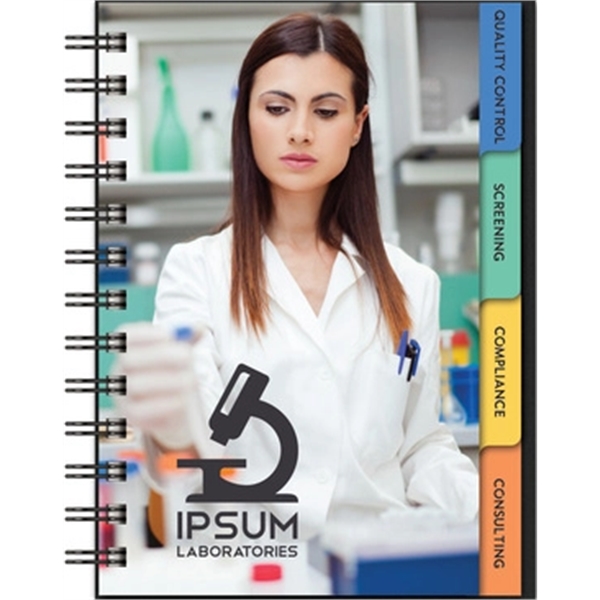 5" x 7" Classic notepad with foil imprint, 4 full-color tabs... from ASI 91340 Journalbooks/Timeplanner Calendars