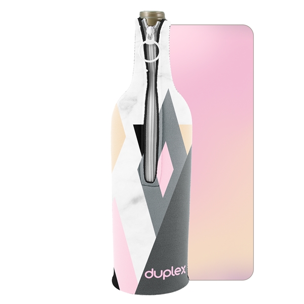 Camo four color process wine bottle insulator with zipper and glued-in... from ASI 74710 Numo / NUMO