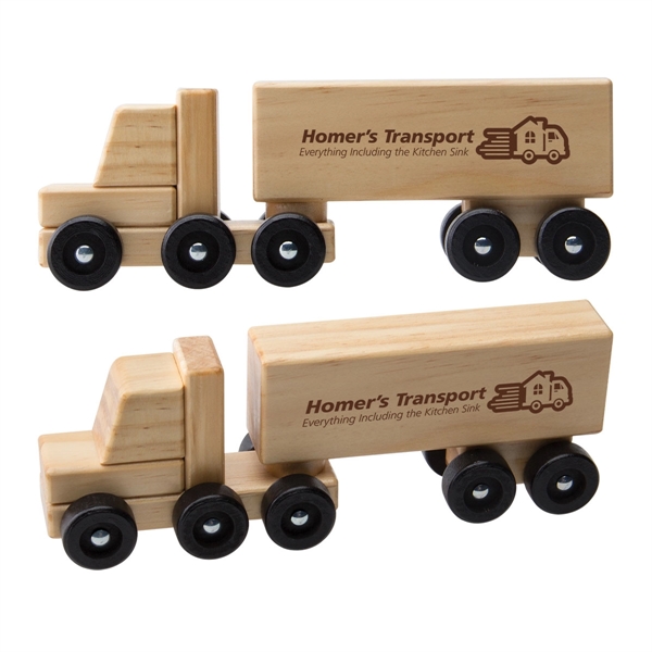 8 3/8" x 2 7/8" x 1 7/8" wooden semi truck.... from ASI 62190 Illini