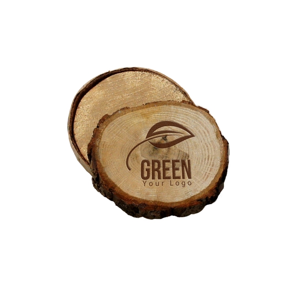 Natural wooden coasters.... from ASI 98766 Yanlee Trading Co Ltd / Delite Promotional Products
