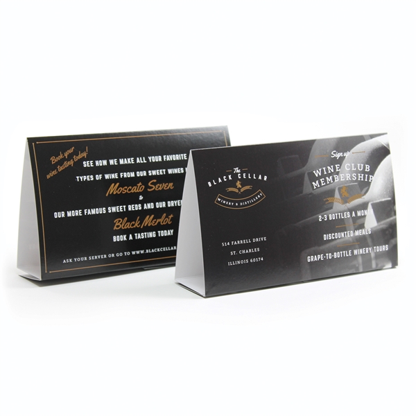 7"w x 4 1/4"h horizontal Table Tent made in USA with... from ASI 95280 Warwick Publishing Co / Warwick