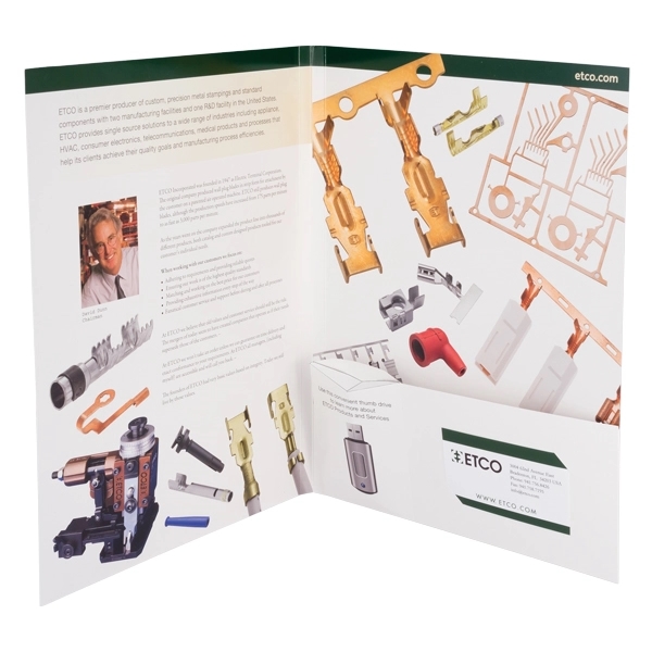 Presentation folder with backbone & flash drive compartment... from ASI 32050 Admore / Admore®