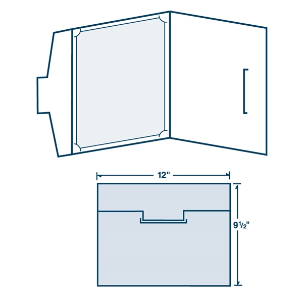 Portfolio certificate cover. Wrap-around cover with self-forming easel.... from ASI 32050 Admore / Admore®