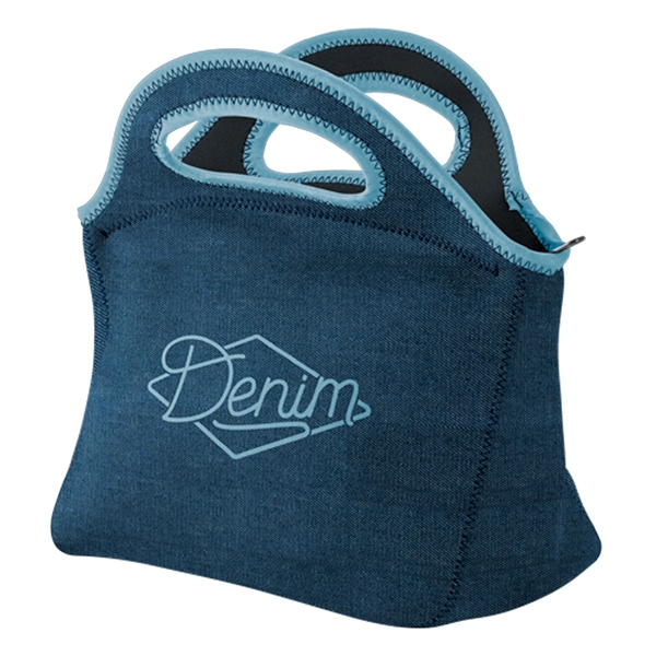 Denim/High-Quality Neoprene  Lunch bag. Zipper closure w/customizable colored stitching &... from ASI 74710 Numo