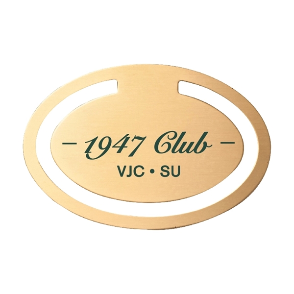 Oval silkscreened bookmark clip (.018" thick).... from ASI 69240 MasterCast LTD / MasterCast