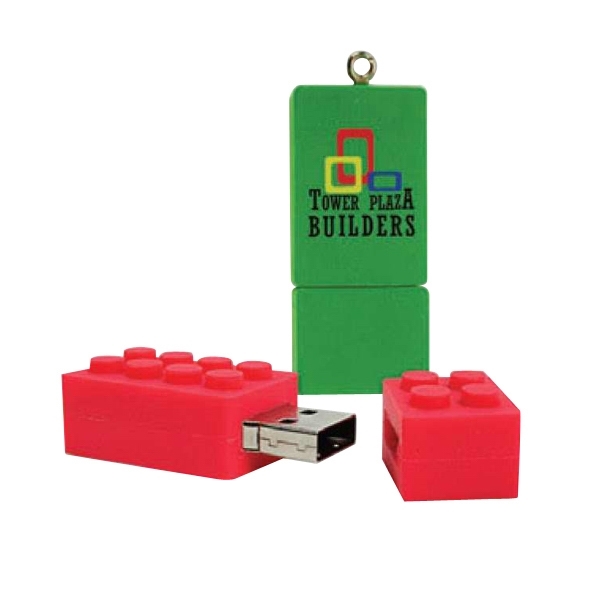 Custom USB drive shaped like a block.... from ASI 93134 ZZ OLD/Drop - PromoAmerica / Promo America