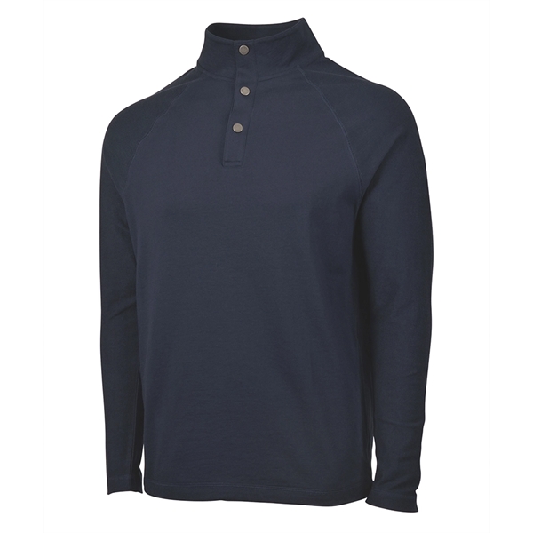 60/40 polyester French Terry knit blend men's Falmouth pullover with 1/4... from ASI 44620 Charles River Apparel