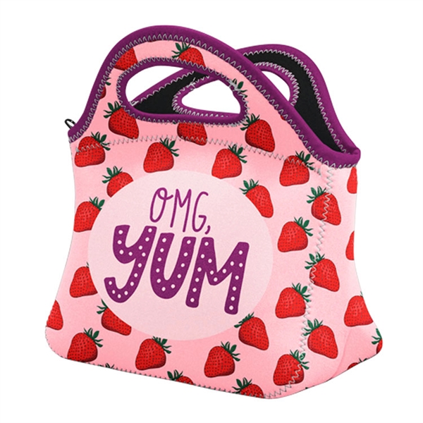 High-Quality Neoprene Two-handled Lunch Bag w/zipper closure & customizable colored stitching... from ASI 74710 Numo / NUMO