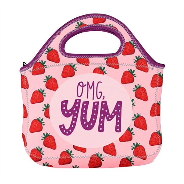 High-Quality Neoprene Two-handled Lunch Bag w/zipper closure & customizable colored stitching... from ASI 74710 Numo / NUMO