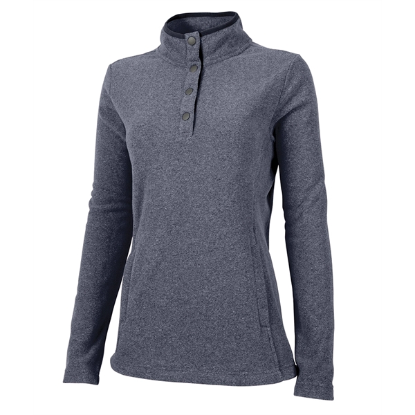 100% polyester heathered fleece Bayview women's pullover.... from ASI 44620 Charles River Apparel