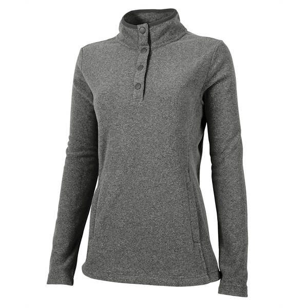 100% polyester heathered fleece Bayview women's pullover.... from ASI 44620 Charles River Apparel