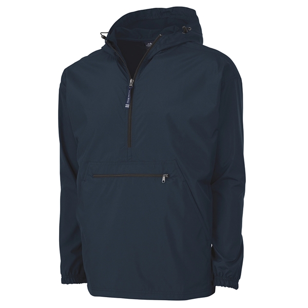 Wind and water-resistant pullover with an extended zipper.... from ASI 44620 Charles River Apparel