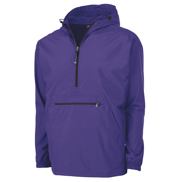 Wind and water-resistant pullover with an extended zipper.... from ASI 44620 Charles River Apparel