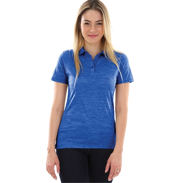 Women's performance polo with moisture-wicking technology, made from 100% polyester.... from ASI 44620 Charles River Apparel